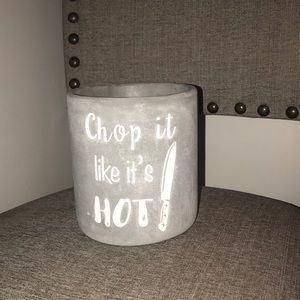 Stone Utensil Holder “Chop it Like it’s Hot”